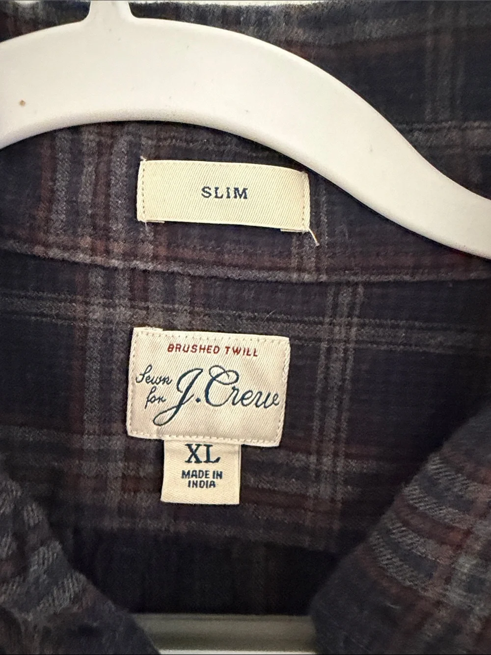 Levi's Men's Navy Plaid Button-Down Shirt XL Slim
